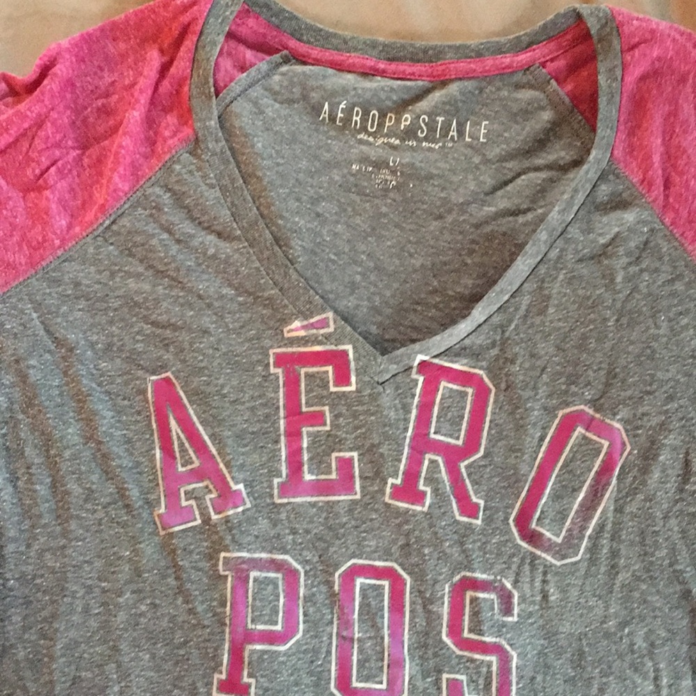 Tshirt Gray am pink